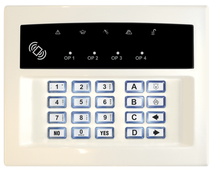 Convenient, wireless and easy to use The wireless arming keypad comes complete with system status indicators, allowing you to see the status of your system without having to go to the panel. The LEDRKP-WE has an integrated proximity tag reader, making setting and unsetting the system even easier. Keypad controlled outputs Wired automation outputs can be triggered on the panel, for example opening electrical gates, lighting, garage doors. Compatibility LEDRKP-WE is only compatible with Enforcer: V9.5 and above (Non-APP), V2.1 and above (APP), Enforcer v10 and above, and EURO: V9.5 and above (Non-APP), V2.1 and above (APP), and EURO v10 and above. Entry and exit tones Clear, audible tones give confirmation of entry to, or exit from the property. Instant two way device control (ITDC) The ITDC technology enables instant wake up and instant sleep of each device on the system, allowing continuous communication between the control panel and wireless devices whilst preserving battery power. This technology not only provides installers with total control of each device, but also gives users peace of mind that they have a reliable and secure wireless system: Ensuring that all wireless detection devices know when the system is armed and disarmed Ensuring that they are awake as soon as the system is armed Enforcer two-way wireless technology with high security encryption The two-way wireless protocol has been developed by Pyronix to ensure that the communication between all wireless system components is protected on a very high security level. The protocol uses the 128 bit Pyronix advanced encryption. With new plastics, the LEDRKP/WHITE-WE is consistently stylish with the current surface and flush mount wired keypads. If flush mounting is desired, an optional backbox is available separately to achieve the perfect finish. Signal strength indicator One of the key advantages of implementing of the SSI technology is to allow the installer to view the wireless transmission signal strength on both the control panel and wireless devices in real time.