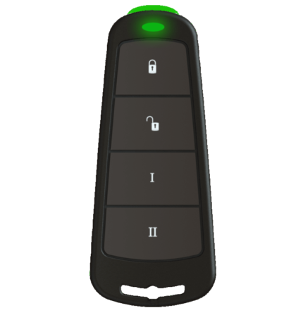 Pyronix KEYFOB-Two way wireless keyfob, Simple and easy way to arm and disarm your system, 4 Buttons & 8 Functions,Rolling code high security encryption.